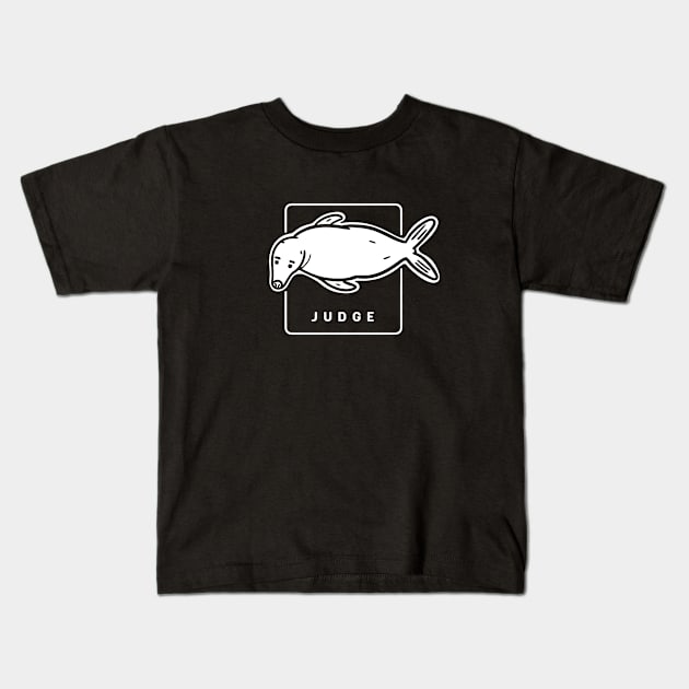 Funny and judgy staring seal. Stylized minimalist design Kids T-Shirt by croquis design